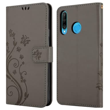Huawei P30 LITE Suojakuori Lompakkokotelo (harmaa)