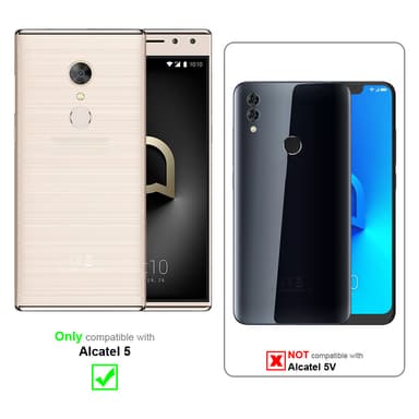 Alcatel 5 Suojakuori Lompakkokotelo (Sininen)