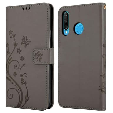 Huawei P30 LITE Suojakuori Lompakkokotelo (harmaa)
