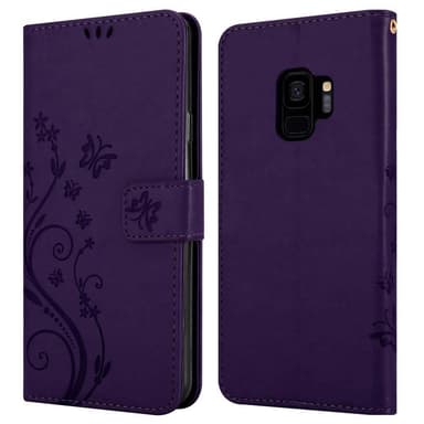 Samsung Galaxy S9 Suojakuori Lompakkokotelo (Violetti)