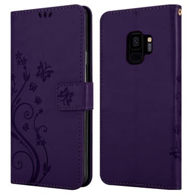Samsung Galaxy S9 Suojakuori Lompakkokotelo (Violetti)