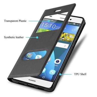 Lompakkokotelo Huawei P8 LITE 2015 Case (Musta)