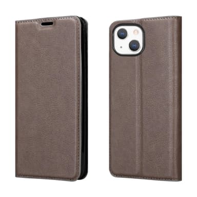 iPhone 13 Suojakuori Lompakkokotelo (Ruskea)