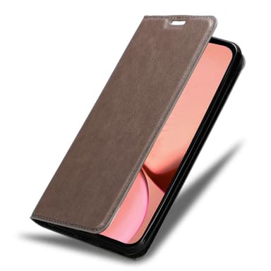 iPhone 13 Suojakuori Lompakkokotelo (Ruskea)