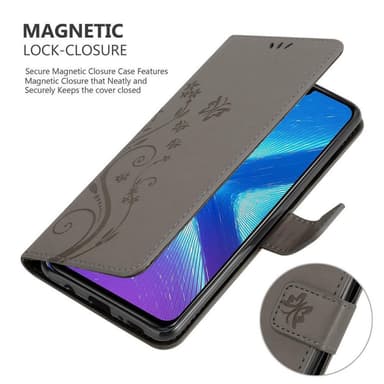 Honor 8X Suojakuori Lompakkokotelo (harmaa)