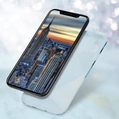 iPhone X / XS Suojakuori Lompakkokotelo (Sininen)