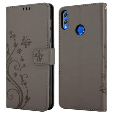 Honor 8X Suojakuori Lompakkokotelo (harmaa)