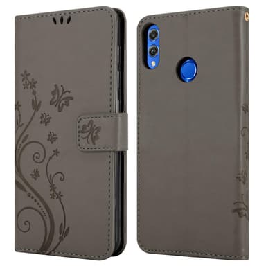 Honor 8X Suojakuori Lompakkokotelo (harmaa)