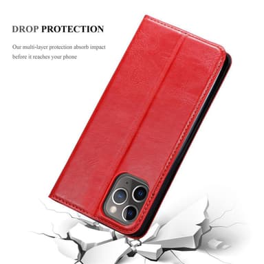iPhone 12 PRO MAX Suojakuori Lompakkokotelo (Punainen)