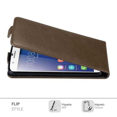 Honor 6 PLUS Suojakuori Lompakkokotelo (Ruskea)