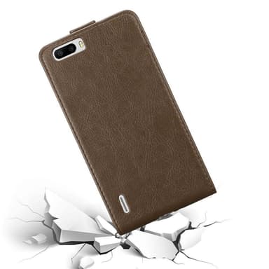 Honor 6 PLUS Suojakuori Lompakkokotelo (Ruskea)