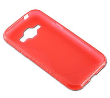 Samsung Galaxy J1 2015 Suojakuori Cover (Punainen)