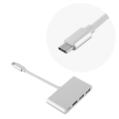 4-porttinen USB-moniliitäntä Plug&Play USB-C