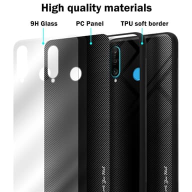 Huawei P30 LITE Suojakuori Kotelo (Musta)