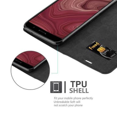 HTC OCEAN / U11 Suojakuori Lompakkokotelo (Musta)