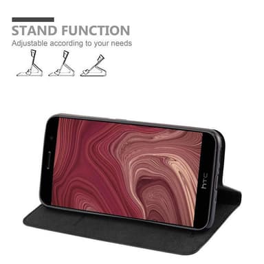 HTC OCEAN / U11 Suojakuori Lompakkokotelo (Musta)