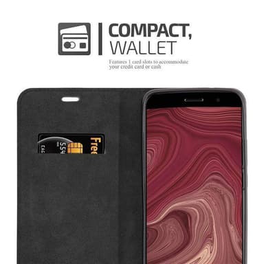 HTC OCEAN / U11 Suojakuori Lompakkokotelo (Musta)