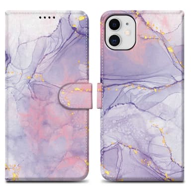 iPhone 11 Suojakuori Lompakkokotelo (Violetti)