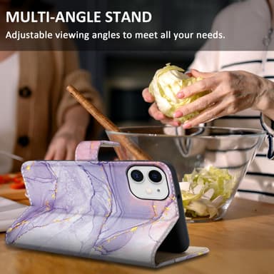 iPhone 11 Suojakuori Lompakkokotelo (Violetti)