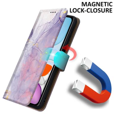 iPhone 11 Suojakuori Lompakkokotelo (Violetti)