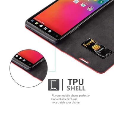 LG V20 Suojakuori Lompakkokotelo (Punainen)
