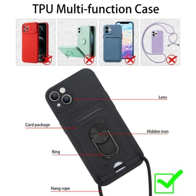 iPhone 13 Matkapuhelimen Ketju Kotelo