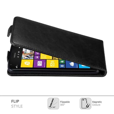 Nokia Lumia 1520 Suojakuori Lompakkokotelo (Musta)