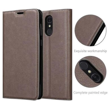LG Q7 / Q7a / Q7+ Suojakuori Lompakkokotelo (Ruskea)
