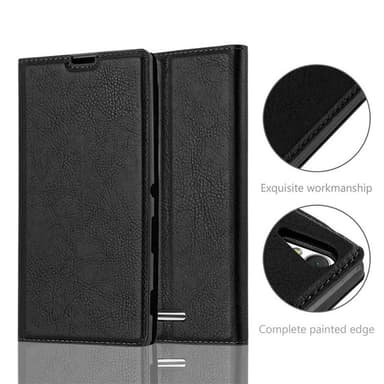 Sony Xperia T3 Suojakuori Lompakkokotelo (Musta)