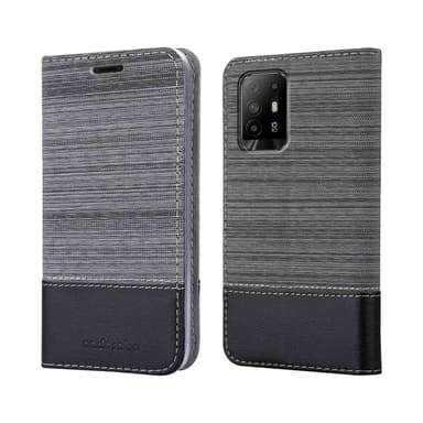 Oppo A94 5G Suojakuori Lompakkokotelo (harmaa)