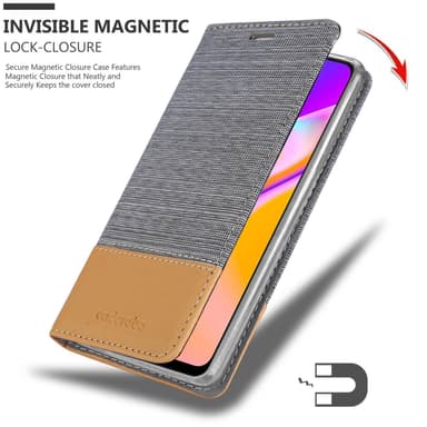 Oppo A94 5G Suojakuori Lompakkokotelo (harmaa)