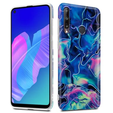 Huawei P40 LITE E Suojakuori Lompakkokotelo (Sininen)