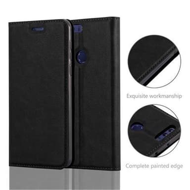 Honor 8 / 8 PREMIUM Suojakuori Lompakkokotelo (Musta)