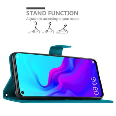 Huawei NOVA 4 Suojakuori Lompakkokotelo (Sininen)