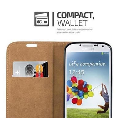 Lompakkokotelo Samsung Galaxy S4 Suojakuori (harmaa)