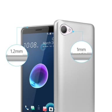 HTC Desire 12 Suojakuori Kotelo (Hopea)