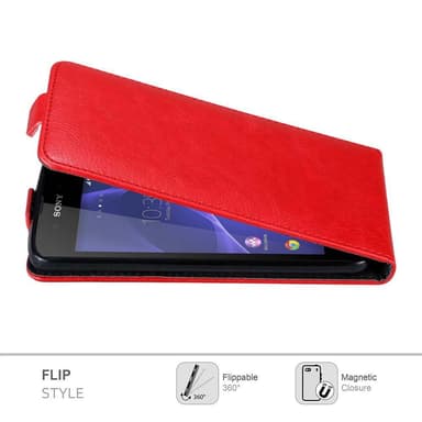 Sony Xperia E3 Suojakuori Lompakkokotelo (Punainen)
