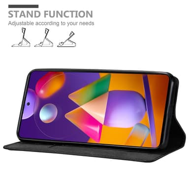 Samsung Galaxy M31s Suojakuori Lompakkokotelo (Musta)