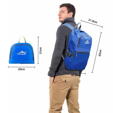 Taitettava reppu 36L Unisex vedenpitävä (sininen)