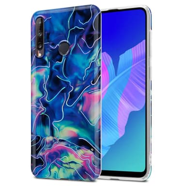 Huawei P40 LITE E Suojakuori Lompakkokotelo (Sininen)