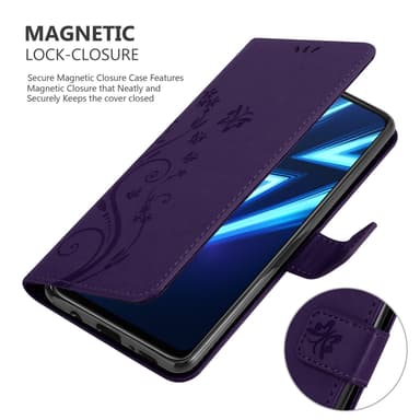 Realme 6 PRO Suojakuori Lompakkokotelo (Violetti)