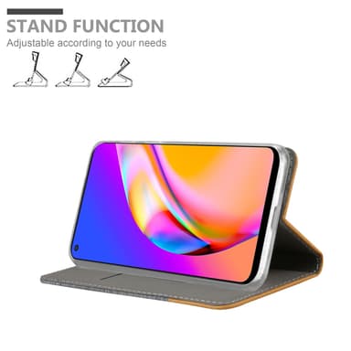 Oppo A94 5G Suojakuori Lompakkokotelo (harmaa)