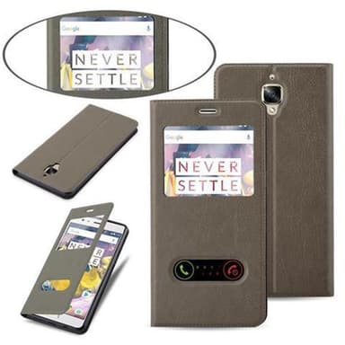 Lompakkokotelo OnePlus 3 / 3T Case (Ruskea)
