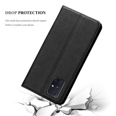 Samsung Galaxy M31s Suojakuori Lompakkokotelo (Musta)