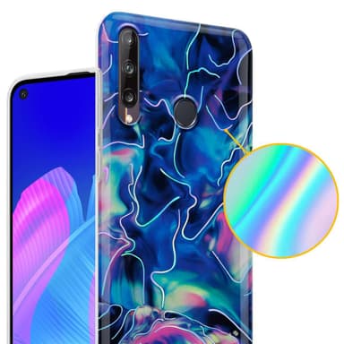 Huawei P40 LITE E Suojakuori Lompakkokotelo (Sininen)