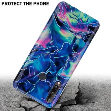 Huawei P40 LITE E Suojakuori Lompakkokotelo (Sininen)
