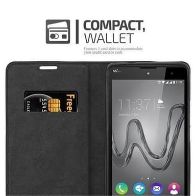 WIKO ROBBY Suojakuori Lompakkokotelo (Musta)