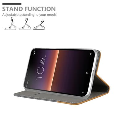 Sony Xperia 10 II Suojakuori Lompakkokotelo (harmaa)