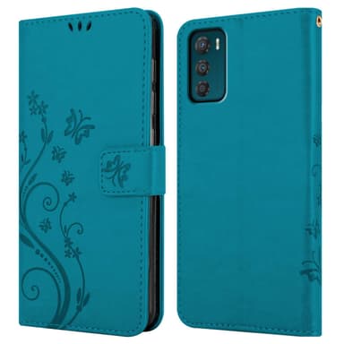 Motorola MOTO G42 Suojakuori Lompakkokotelo (Sininen)