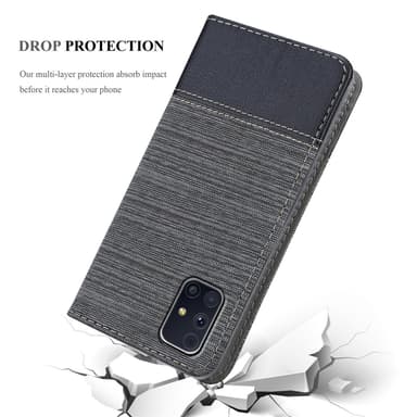 Samsung Galaxy M31s Suojakuori Lompakkokotelo (harmaa)